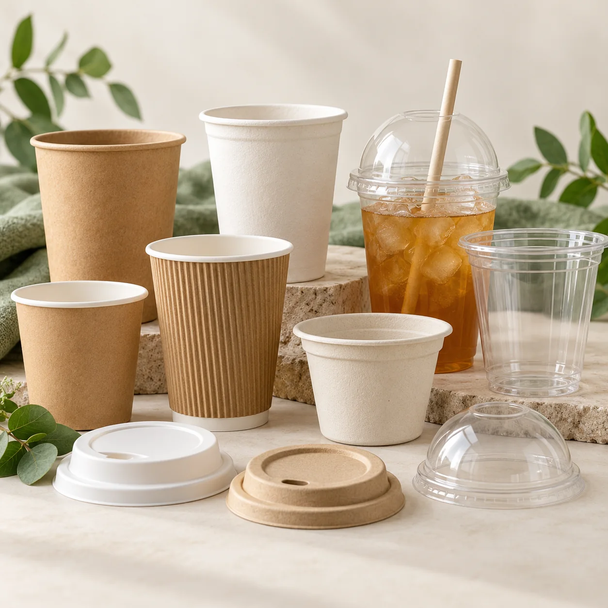 Representative cups and lids