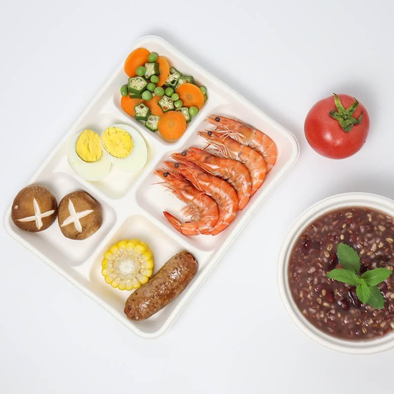 Bagasse compartment meal tray